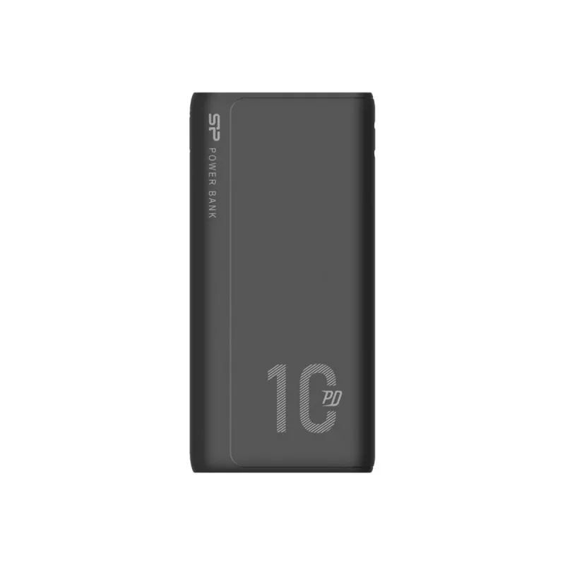 Portable charger Silicon Power QP15 10000 mAh, LiPo, 2x USB-A + 2x USB-C, Micro-USB input, black