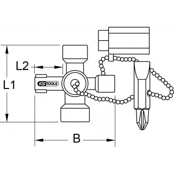 Switch Cabinet Key KS TOOLS 130.1010, 42 mm