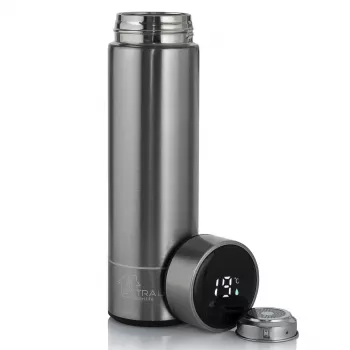 Extralink Smart Travel Mug Silver, Thermal Mug with LED Display