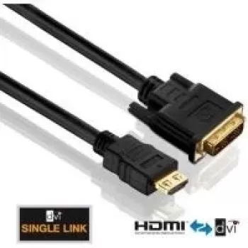 Purelink PureInstall PI3000 - Video Cable - Single Link - HDMI / DVI - DVI-D (M) to HDMI (M) - 2 m - Triple Insulation - Black