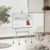 Floor TV stand MACLEAN MC-114 W for displays 55 inch–100 inch, white, VESA up to 900x600, max load 120 kg, height 115–152 cm, shelf