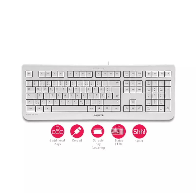 CHERRY KC 1000 keyboard Home USB Swiss Grey