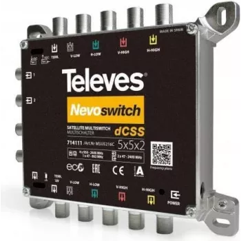 Multiswitch Televes MSU5216C 5 in 2x16 dCSS — Multiswitch for satellite and terrestrial distribution