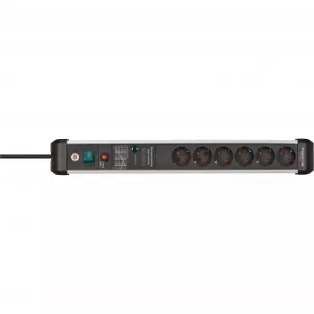 Power extension Brennenstuhl 1391010600 3m 6 AC outlets Indoor Black Silver