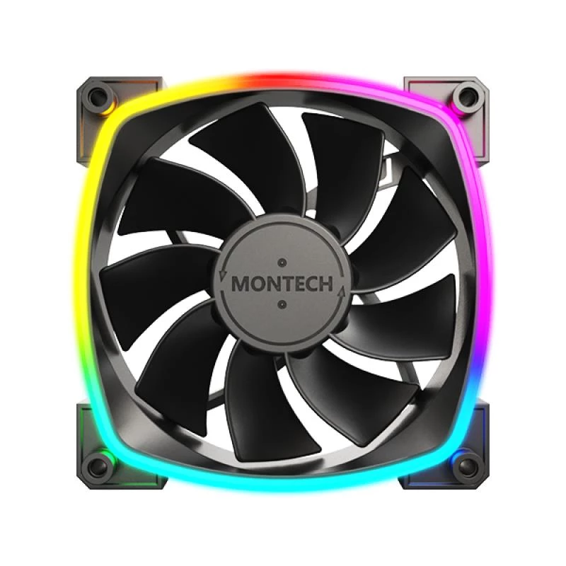 Montech RX120 PWM Computer case Fan 12 cm Black 3 pc(s)