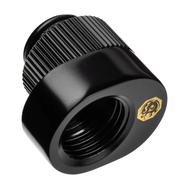 Extension Offset (2-pack) BitsPower BPTA-PAM-GB — black, angled PC watercooling fittings