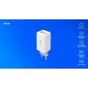 SAVIO LA-07 GaN 65W mains charger, USB, QC4.0+, PD 3.0, White