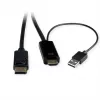 ROTRONIC-SECOMP Roline - Videokabel - HDMI, USB (nur Strom) männlich zu DisplayPort männlich - 2 m - abgeschirmt - Schwarz - unterstützt 4K 60 Hz (384