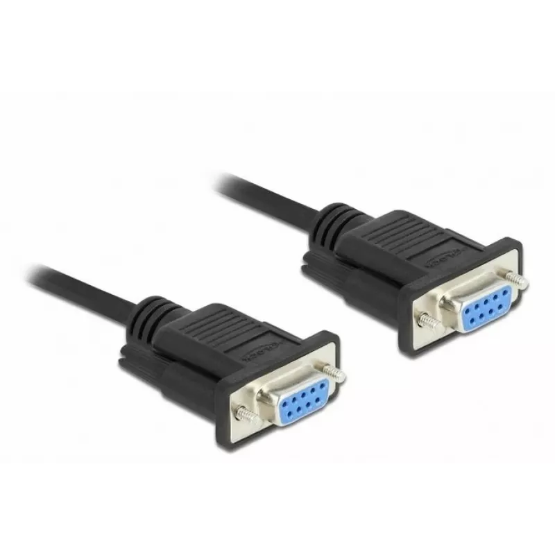 Serial Cable DeLOCK 86608 Black 1m RS-232 Sub-D9
