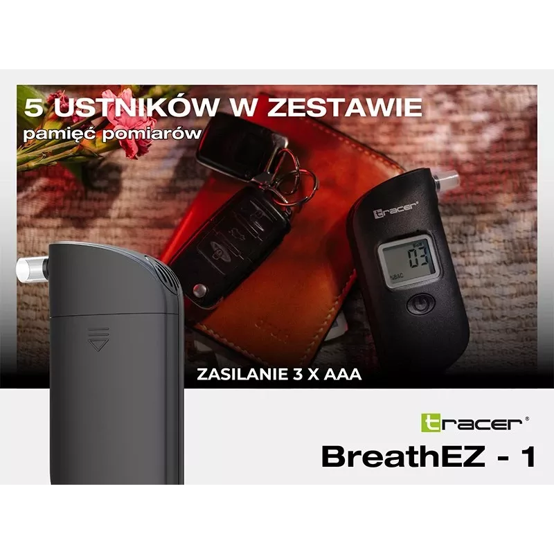 Tracer BreathEZ-1 Semiconductor Breathalyser, Black