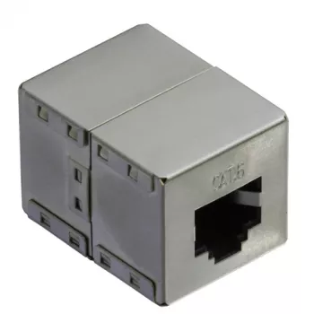 RJ-45 Modular Coupler VALUE Cat.6 shielded silver