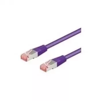Wentronic Goobay CAT 6 Patch Cable, S/FTP (PiMF), Violet, 1 m - LSZH Halogen-Free, Copper (93536)
