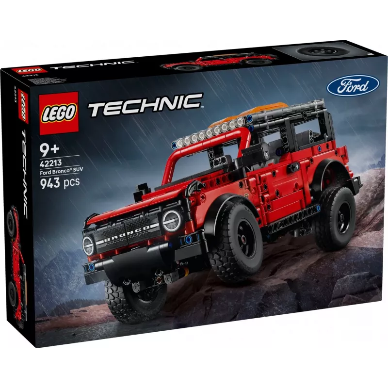 LEGO Technic construction set Ford Bronco Off-Roader 4x4 model 42213 — 943 pieces, age 9+
