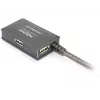 DeLock USB2.0 Extension Cable 10m active with 4 port Hub - Hub - 4 x USB2.0 (82748)