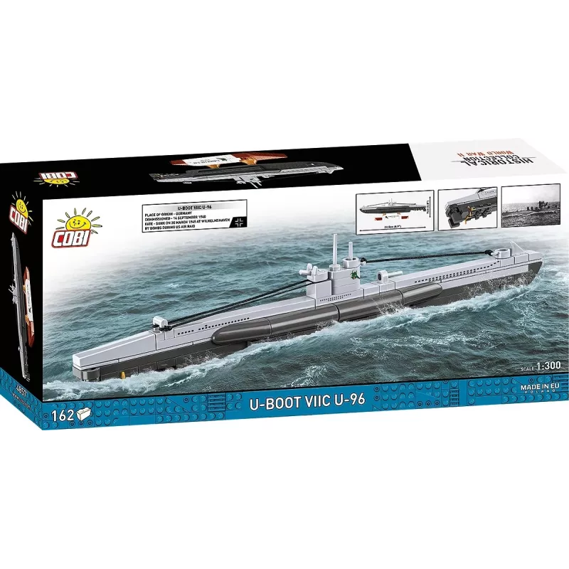 Scale model submarine Cobi Type VIIC 1:300 scale, kit 4857