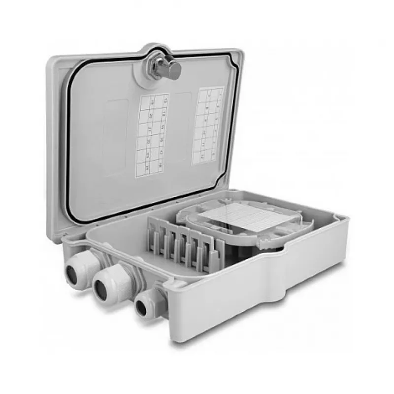 DeLOCK Fiber Optic Distribution Box 6 Port IP55 Waterproof Grey