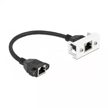 DeLOCK Network Extension Cable Cat.6A 25 cm Black