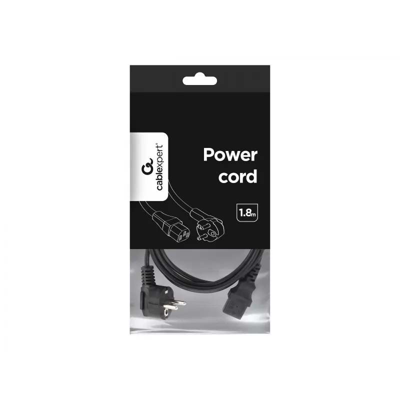 Gembird PC-186 power cable Black 1.8 m CEE7/4 C14 coupler