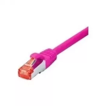Tecline - Patch-Cable - RJ-45 (M) to RJ-45 (M) - 1.5 m - SFTP, PiMF - CAT 6 - Halogen-Free, Snagless - Magenta (715015M)