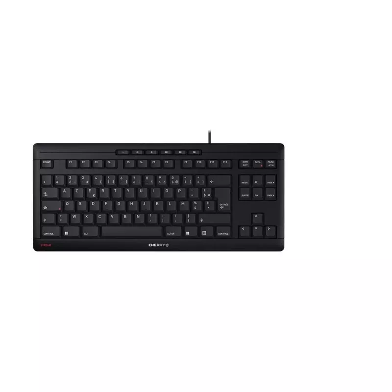 Keyboard CHERRY STREAM TKL USB AZERTY French Black Wired 94 keys