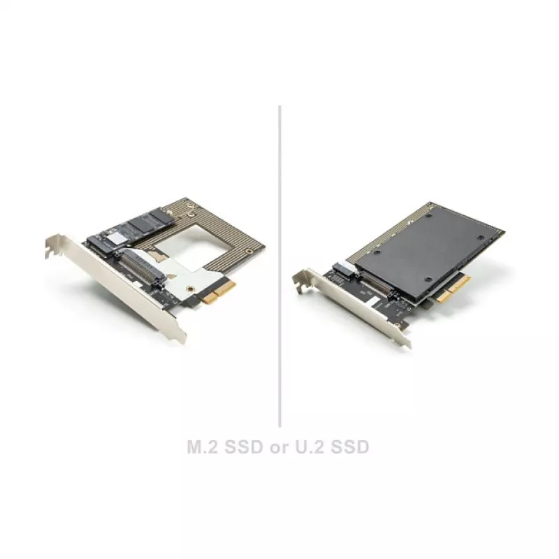 Internal M.2 / U.2 adapter card DELOCK 90854 — PCIe 4.0 (host: PCIe, outputs: M.2 Key M 110 mm, U.2)