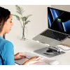 Laptop stand Unitek D1109B01 — aluminium adjustable stand with detachable USB‑C HDMI 4K PD 100W, 2x USB‑A, RJ‑45, for up to 17 inch