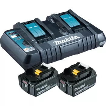 Makita DC18RD - Battery Charger + Battery 2 x - Li-Ion - 6 Ah - 108 Wh - 2 x Battery Charging