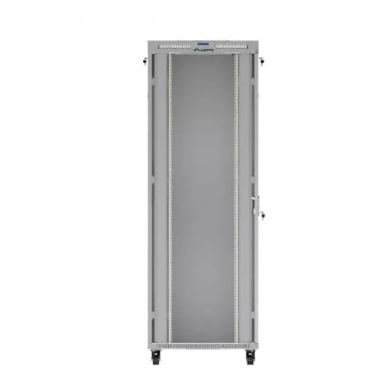 Rack cabinet LANBERG FF01-8047-12SL 47U 800x1000 mm grey with front and rear glass doors and LCD panel space