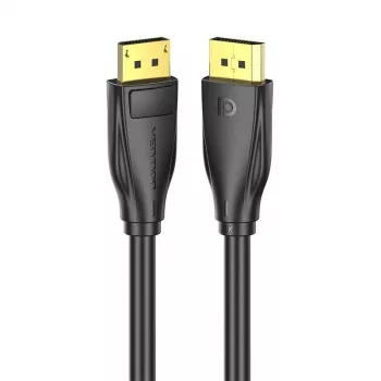 DisplayPort 1.4 cable Vention HCCBI, 3 m, 8K@60Hz / 4K@120Hz, 80 Gbit/s, gold-plated contacts, black