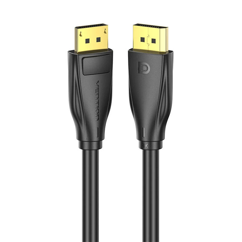 DisplayPort 1.4 cable Vention HCCBI, 3 m, 8K@60Hz / 4K@120Hz, 80 Gbit/s, gold-plated contacts, black