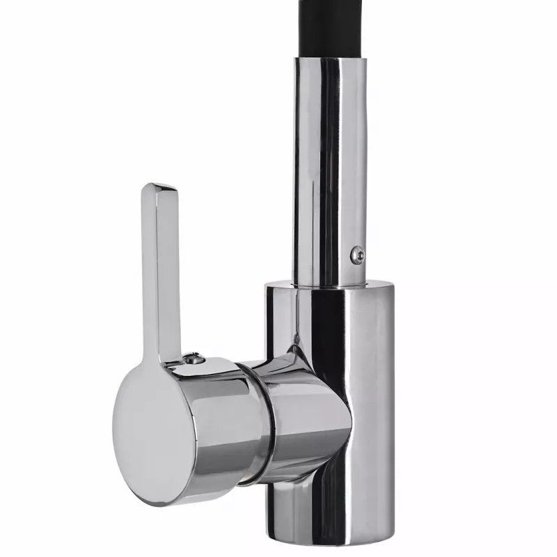 Kitchen faucet PYRAMIS 090919638 Black Chrome — single-lever, swivel spout, 23 cm reach, 41 cm height