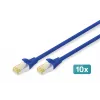 Network Cable Digitus CAT 6A S/FTP RJ-45 0.25m Blue