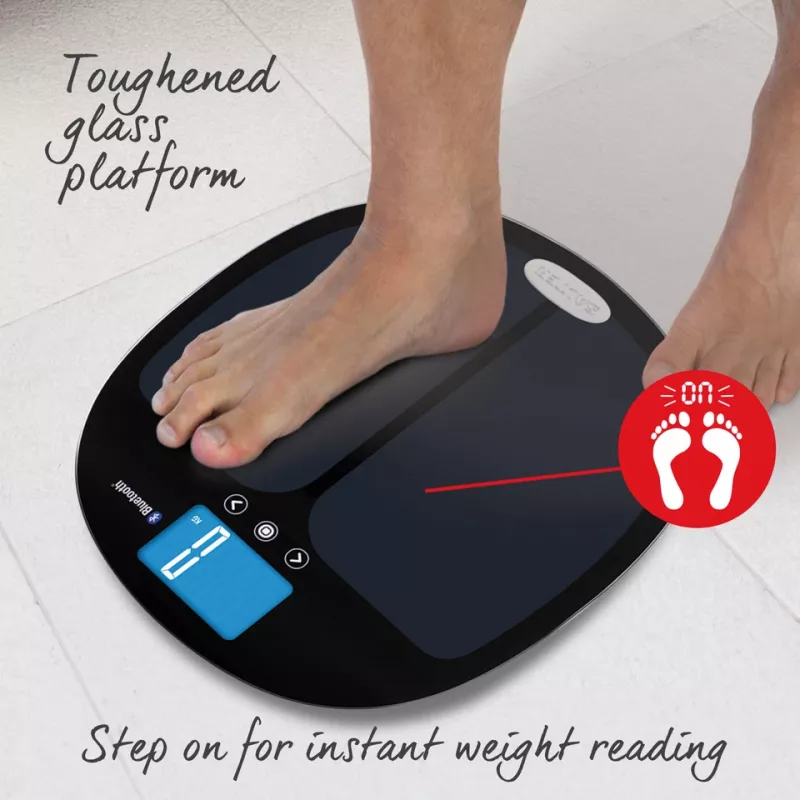 Bathroom Scale Salter 9192 BK3R Curve Bluetooth Smart Analyser
