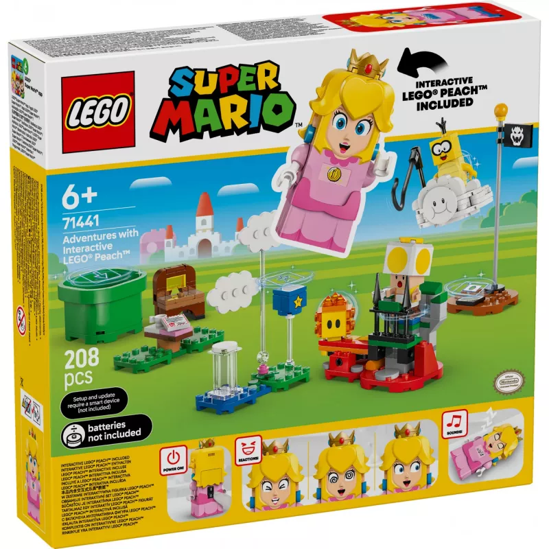 Construction Toy LEGO 71441 Super Mario Interactive LEGO Peach figure set, compatible LEGO system