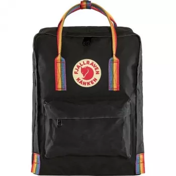 Backpack Fjällräven Kånken Rainbow — Vinylon, 380×270×130 mm, Black/Multicolour