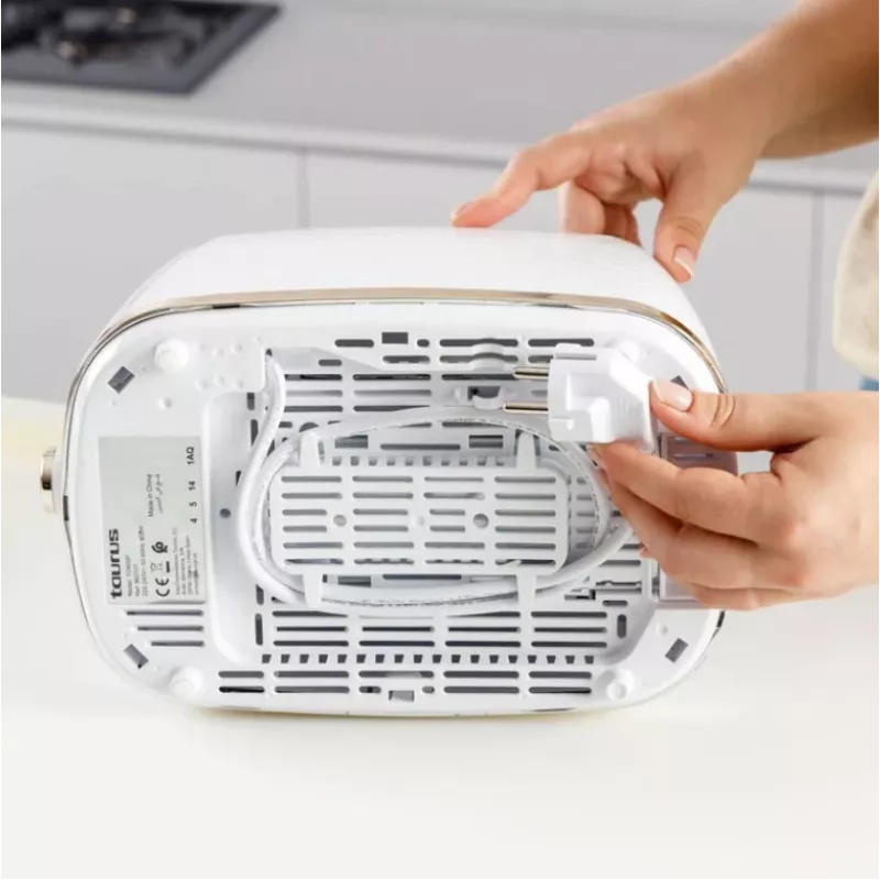 Toaster Taurus TO800P 2-slice 800 W White with Button and Rotary Controls