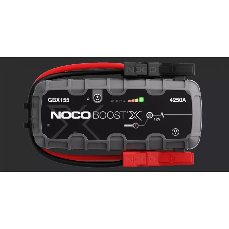 Vehicle jump starter NOCO GBX155, 4250 A output, 99 Wh Li‑Ion, 60 W charging, IP65, built‑in 500 lm LED flashlight