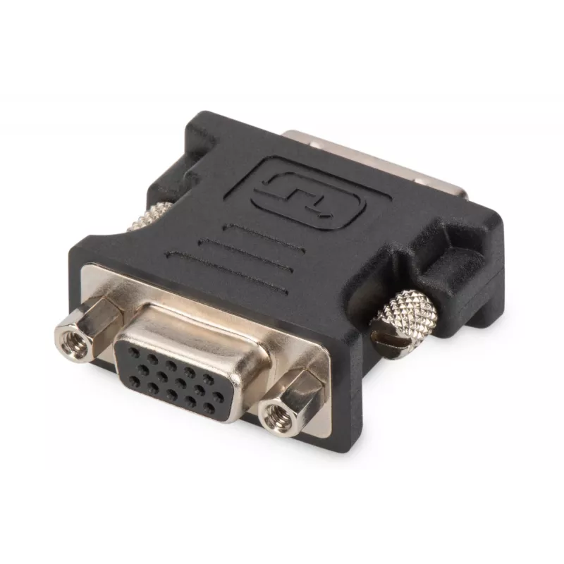 Assmann DVI adapter. DVI(24+5) - HD15 M/F. DVI-I dual link. bl (AK-320504-000-S)