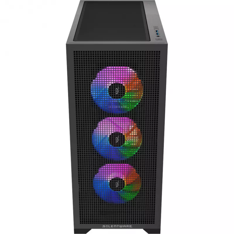 PC case Silentware Core 100 A-RGB Black — model CORE100BLACK, A-RGB lighting, mid-tower form factor