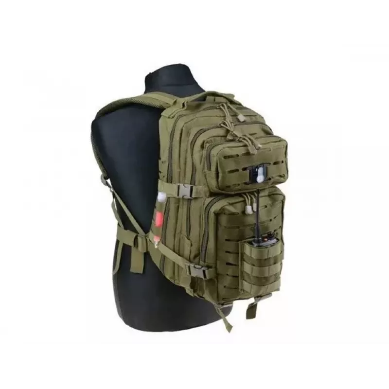 Tactical backpack GFC Assault Pack GFT Olive Green GFT-20-008352, 25 L, nylon, laser-cut, 450×210×200 mm