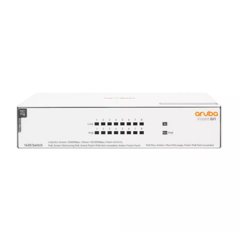 HPE Aruba Networking Networking Instant on Switch 8p Gigabit CL4 PoE 6