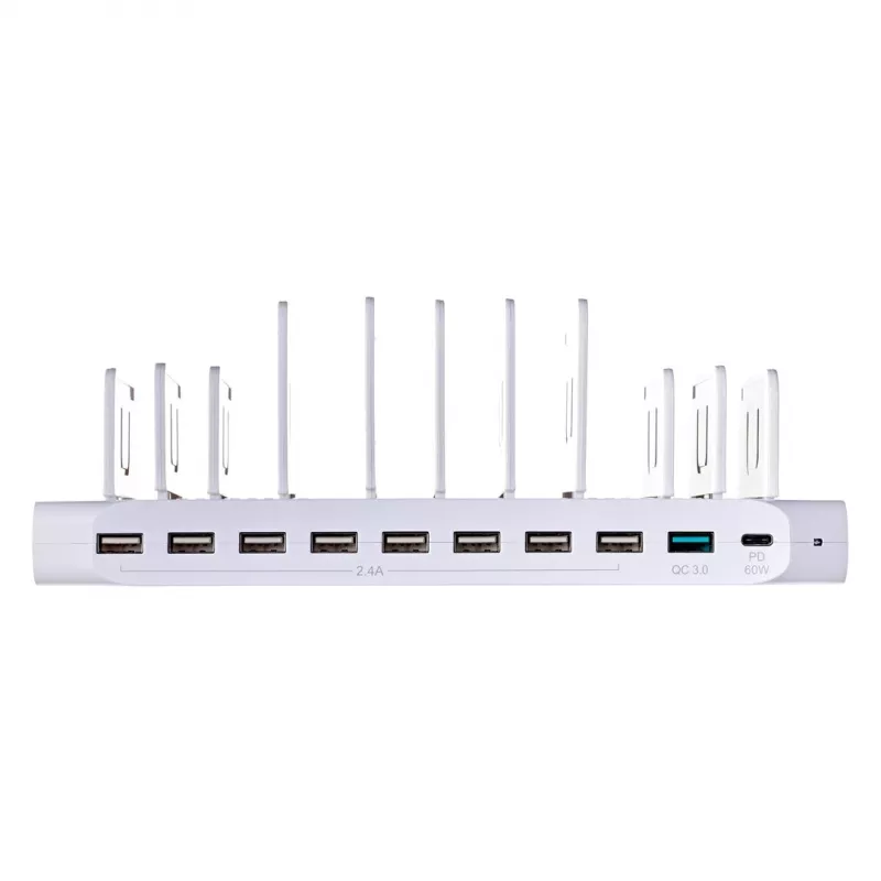 UNITEK Y-2190 Charging Station Organizer Freestanding White