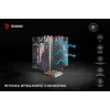 CPU air cooler SAVIO SAVGCOVORTEXX2ARGB with 4 heat pipes, 120mm ARGB fan, black