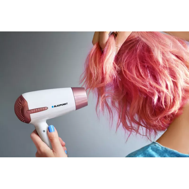 Hairdryer BLAUPUNKT HDD301RO — 1200W, 3 heat levels, 2 speeds, cool shot, foldable handle, white