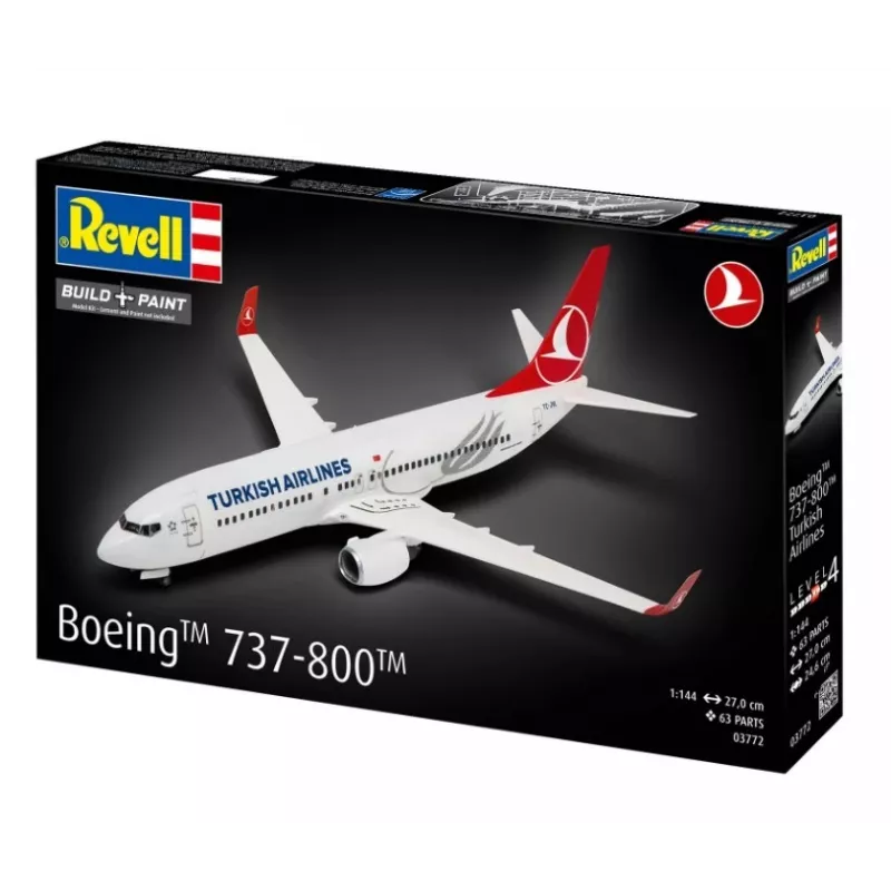 Plastic Model Aircraft REVELL Boeing 737-800 Turkish Air 1:144 scale