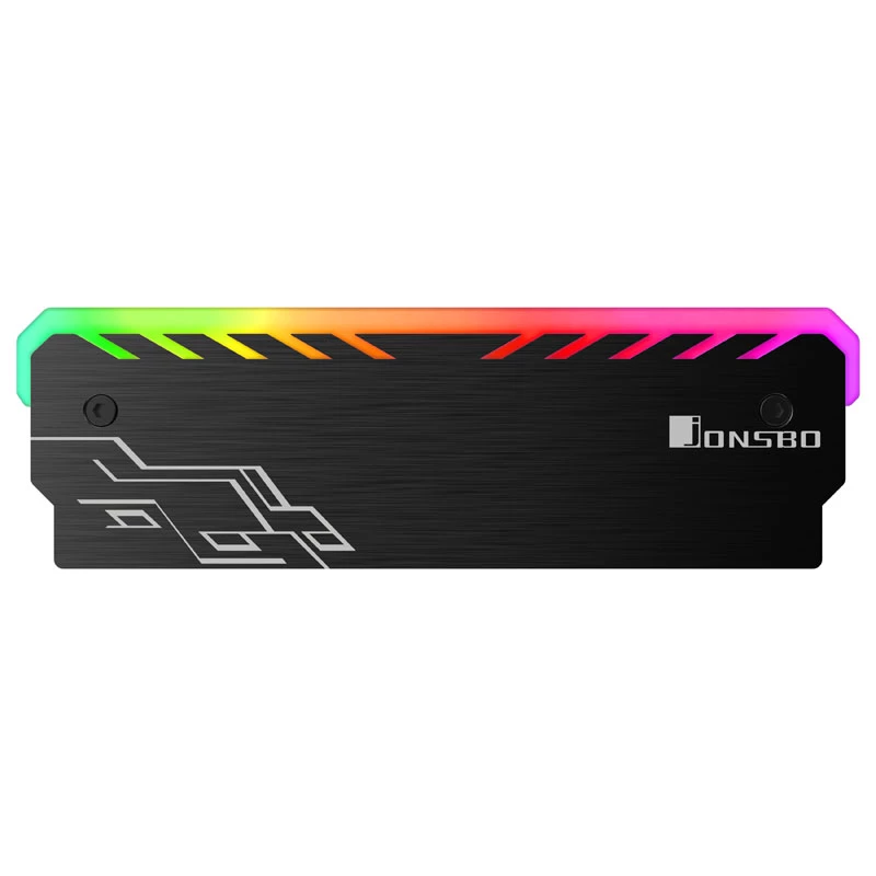 RAM cooler Jonsbo NC-1 RGB Black — active memory heatsink with RGB lighting, low-profile design
