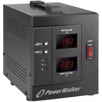 PowerWalker AVR 2000 SIV FR voltage regulator 2 AC outlet(s) 110 - 280 V Black