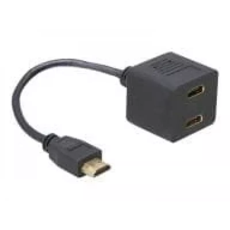 HDMI Adapter DeLOCK 65056 0.2m Male to 2x Female
