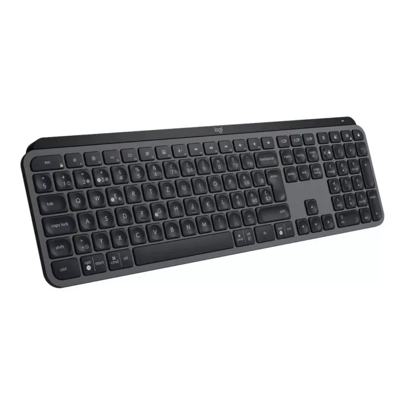 Wireless full-size keyboard Logitech Master MX Keys S — Graphite, Bluetooth & 2.4 GHz (Nano), USB-C rechargeable, Backlit, QWERTY US International