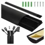 Cover strip aluminum MACLEAN MC-814 B black — cable organizer trim